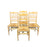 Set of Four Swedish Gustavian Style Country Spindle Back Dining Chairs with Rush Seats