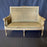 19th Century Fine French Louis XVI Carved Sofa, Loveseat or Canapé with Original Cream and Gold Gilt Paint