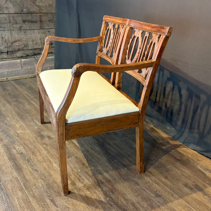Pair of Neoclassical Two-Seat Chair Settees or Loveseats late 18th Century