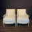Pair of 19th Century French Louis XVI Painted Bergère Chairs or Armchairs with New Upholstery