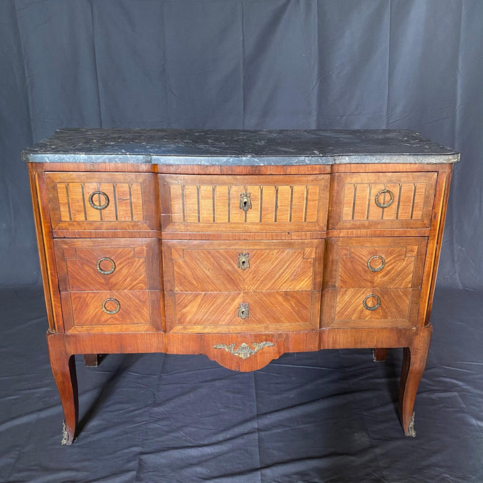 French 19th Century Walnut Chest of Drawers or Commode with Secretary