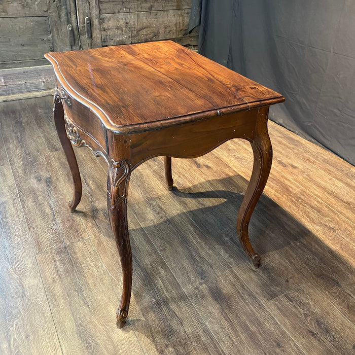 French Early Carved Louis XV Walnut Side Table