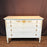 French Louis XVI Style Painted Blue Chest of Drawers with Gilt Bronze Mounts
