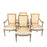Set of Four Antique French Louis XVI Carved Giltwood Fauteuil Armchairs