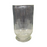 Hand-Blown Clear Glass Hurricane Vase, Footed Candle Holder and Centerpiece
