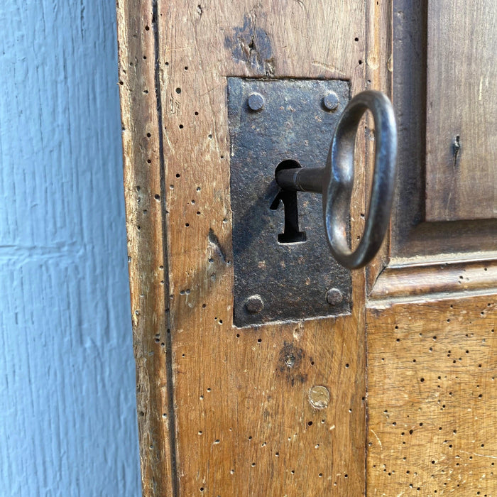 Set of 6 French Antique Walnut Doors (3 Pairs) with Original Keys in the Shape of Numbers 1, 2 and 3