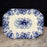 Circa 1840 English Ridgway Blue and White Transferware Platter, Granite China Scroll Pattern