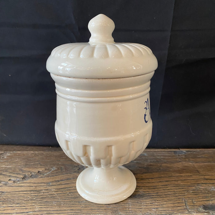 Antique Italian Apothecary Jar Venetian Aster Porcelain Urn Large