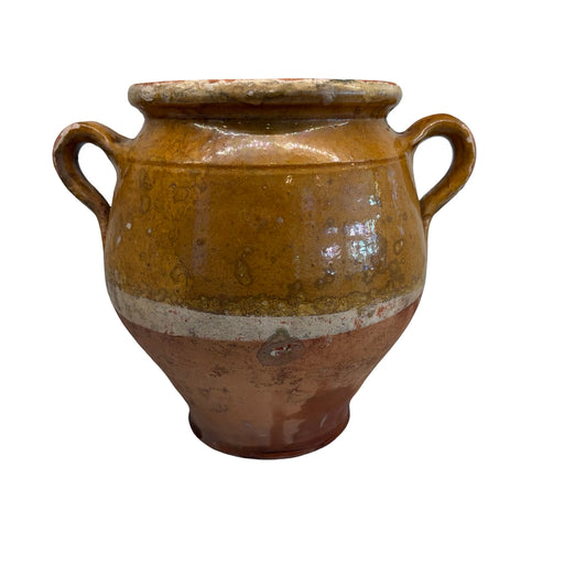 French Confit Pot with Yellow Glaze from the 19th Century #9066