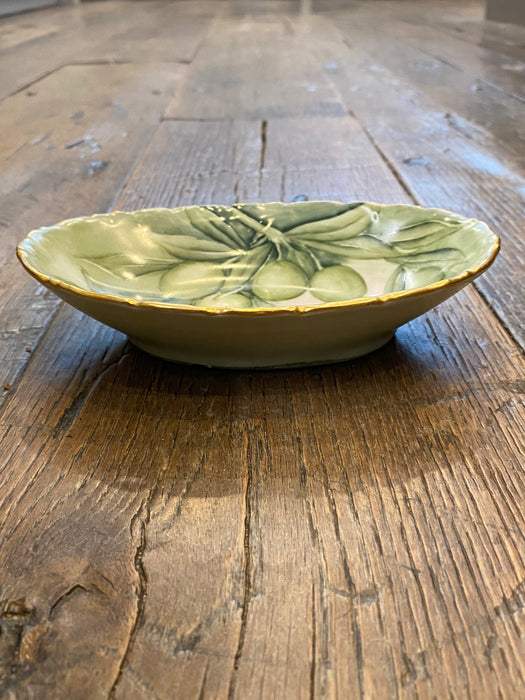 French Limoges Hand-Painted Olive Serving Dish or Platter