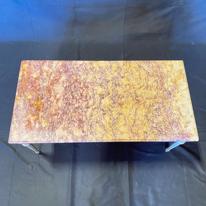 French Louis XVI Marble Top Coffee Table or Cocktail Table