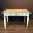 Antique French Provincial Painted Table or Desk with Drawer, Pale Blue Patina