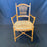 French Provincial Style Rush Seated Wheat Sheaf Arm Chairs or Dining Chairs, Set of 6