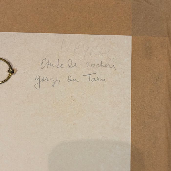 French 1991 Pastel Landscape of the Gorges du Tarn Cliffs, Signed Morano-N