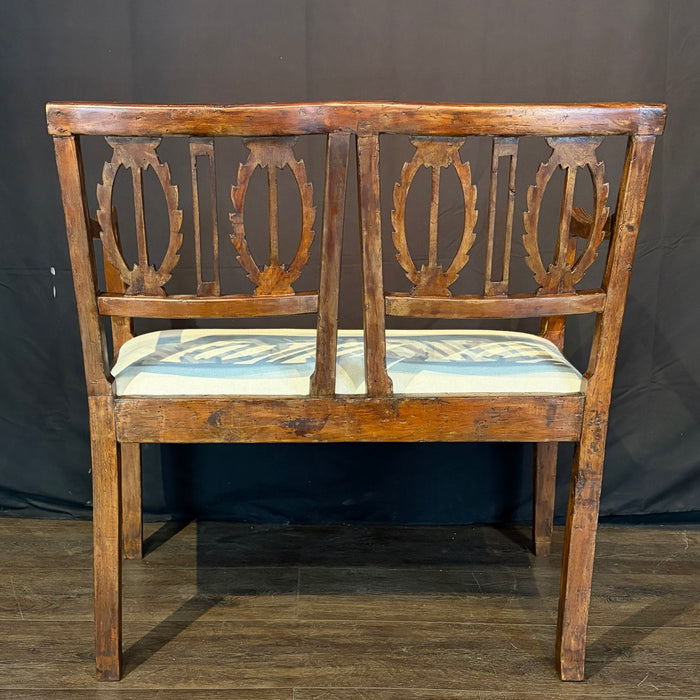 Pair of Neoclassical Two-Seat Chair Settees or Loveseats late 18th Century