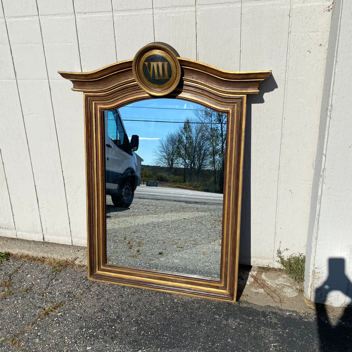 Museum Quality Historic French 19th Century Church Placard or Plaque Frame Mirror (VIII)