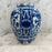 Late 18th Century Dutch Delft Blue and White Hand-Painted Baluster Vase
