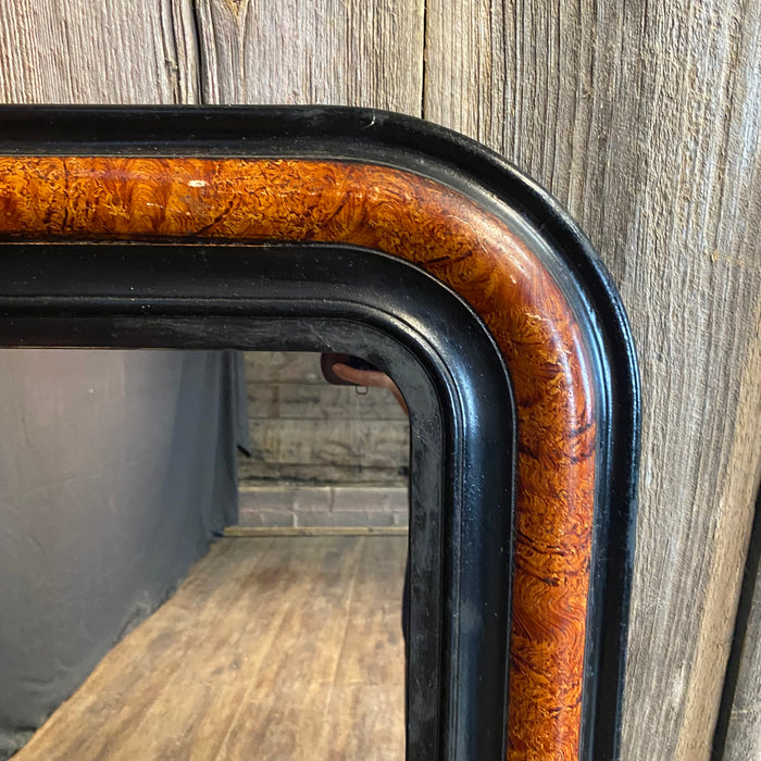 French Louis Philippe Faux Painted Mirror with Original Plate