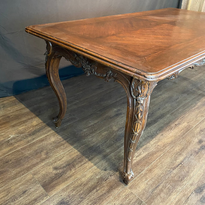 French Louis XV Dining Table with Museum Quality Carving