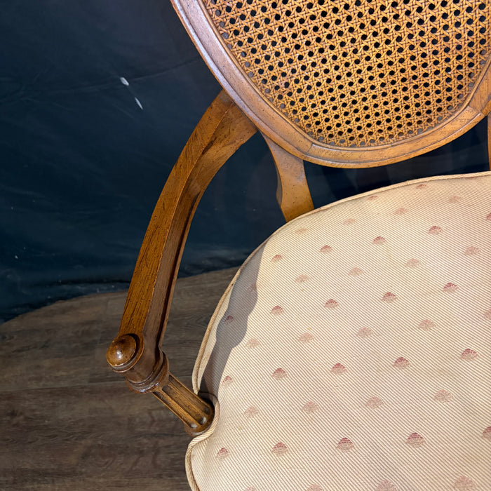 Set of 8 Midcentury French Louis XVI Style Cane Back Dining Chairs with Two Armchairs