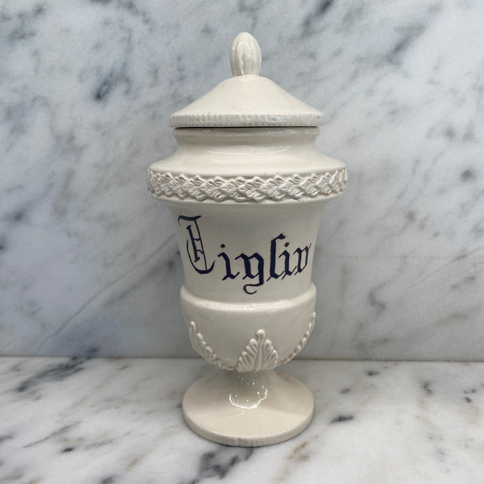 Antique Italian Apothecary Jar Venetian Porcelain Urn Large
