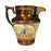 19th Century English Copper Lustreware Pottery Pitcher Jug with Classical Handpainted Figural Decoration