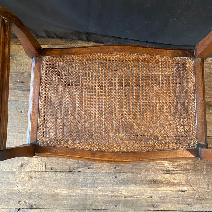 French Provincial Louis XV Carved Walnut Bench or Ottoman