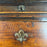 18th Century Spanish Baroque Walnut Bargueno or Vargueno Fall-Front Writing Desk Cabinet Spanish Cabinet "Bargueño" or Vargueno on Stand, Original Wrought Iron and Keys