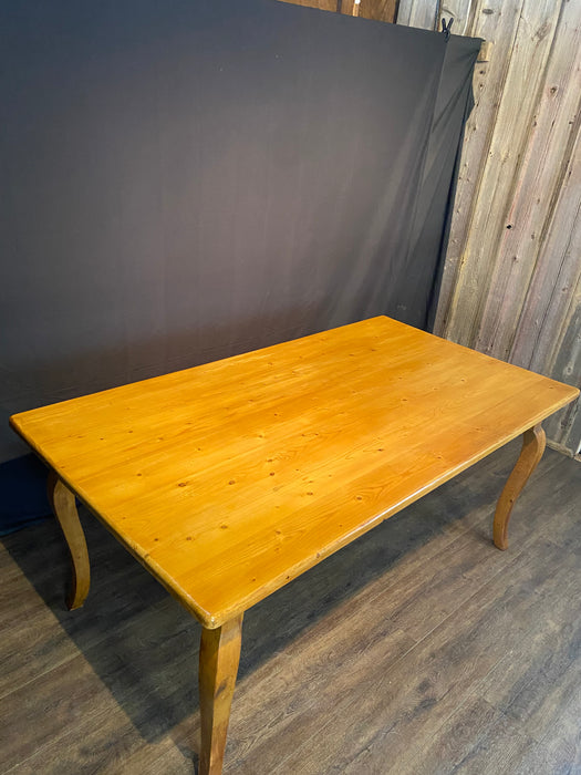 French Provincial Farmhouse Style Pine Dining Table