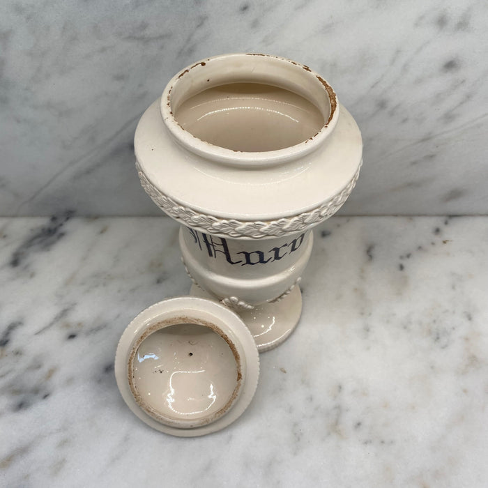 Antique Italian Apothecary Jar Venetian Porcelain Urn Large