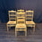 Set of Four Swedish Gustavian Style Country Spindle Back Dining Chairs with Rush Seats