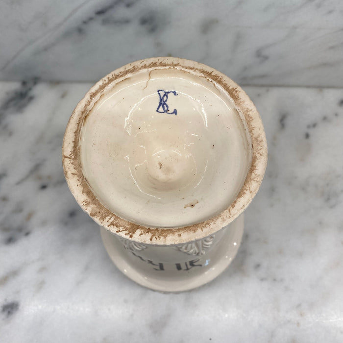 Antique Italian Apothecary Jar Venetian Porcelain Urn Large