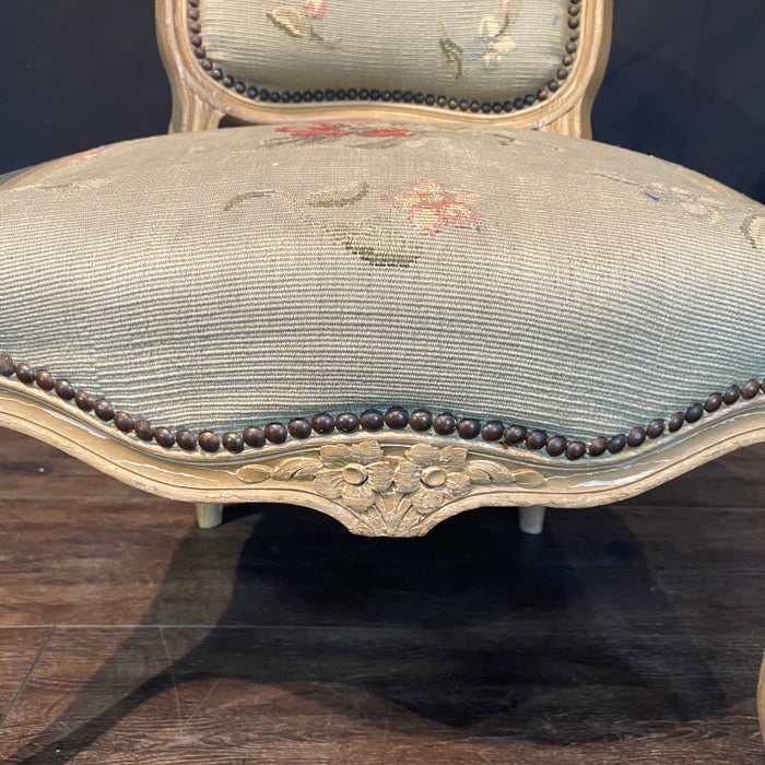 Antique French Pair of Painted Louis XV Armchairs or Fauteuils