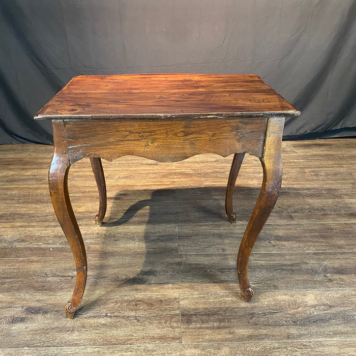 French Early Carved Louis XV Walnut Side Table