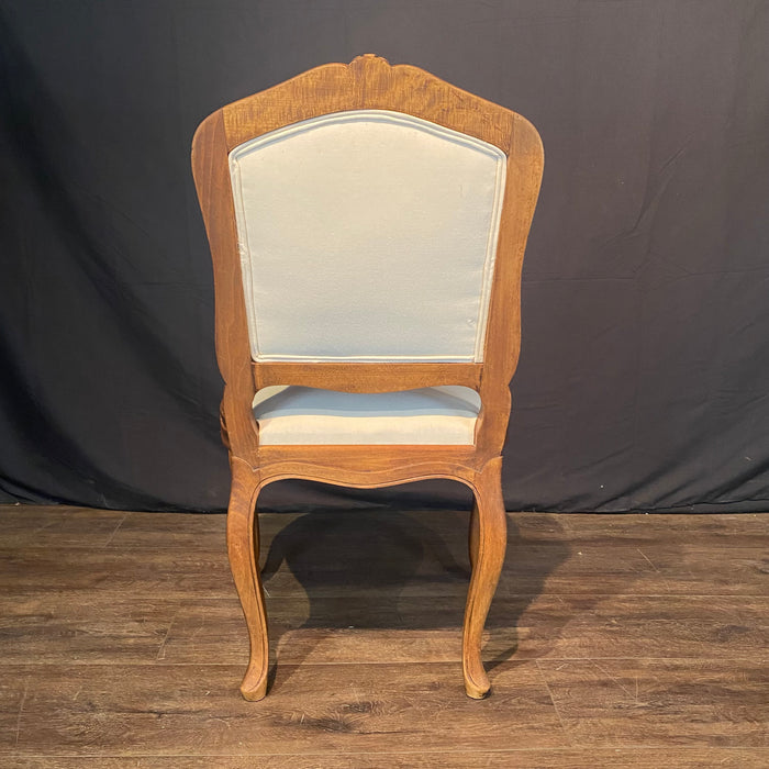Antique French Dining Chairs or Side Chairs Set of 6 XV 19th Century Salva Freres Paris with New Upholstery