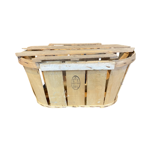 French Wooden Fruit Basket with Top Philippeville
