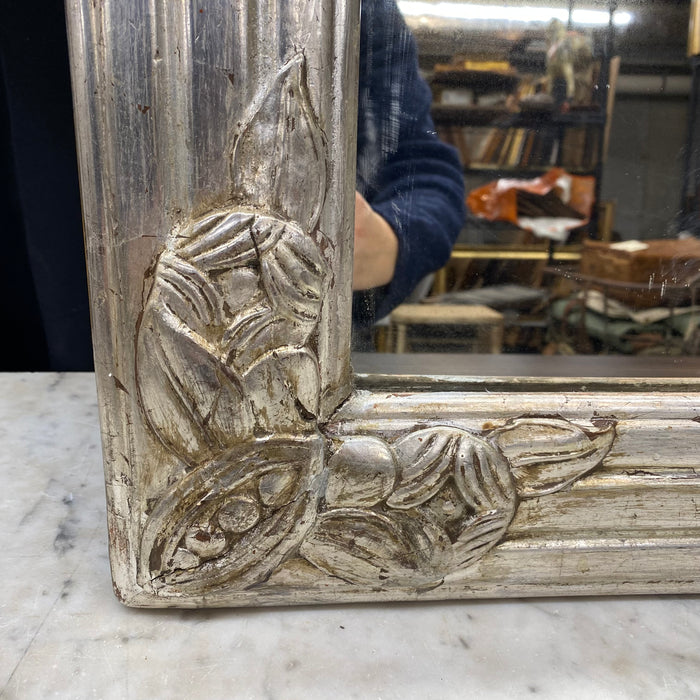 French Art Nouveau Silver Gilt Wall Mirror