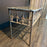 Antique French Wrought Iron Console Table with Marble Top | Balcony Railing Console Large
