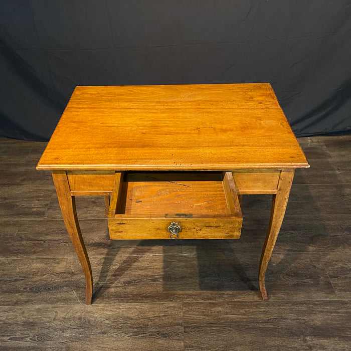 French 19th Century Louis XV Fruitwood Writing Table, Side Table or Desk with Original Key