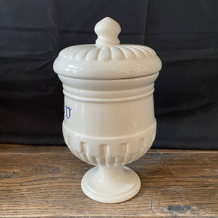 Antique Italian Apothecary Jar Venetian Cardo Porcelain Urn Large