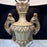 Antique Silver Urn Table Lamp with Elaborate Foliate Carving and Scrolled Handles (2 available)