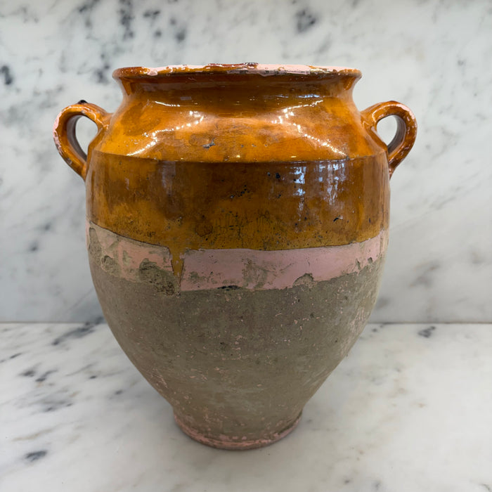 French Confit Pot with Yellow Glaze from the 19th Century #9072