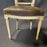 Set of 6 French Louis XVI Period Embossed Leather Painted Dining Chairs