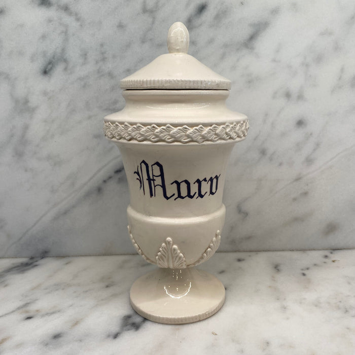 Antique Italian Apothecary Jar Venetian Porcelain Urn Large