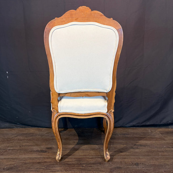 Set of Six French Louis XV Walnut Dining Chairs