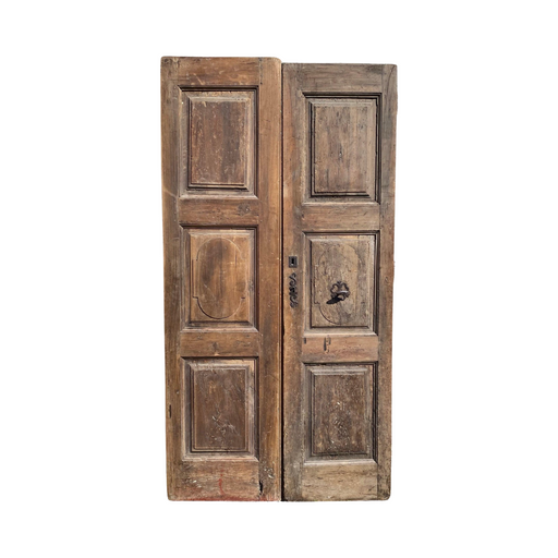 CLEAN UP/FIX UP AND REPHOTOGRAPH. French 18th Century Vielle Porte Double Interior or Exterior Doors with Original Hardware