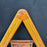 Antique Inlaid Triangular Cribbage Board with Integrated Card Holder