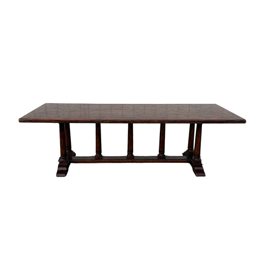 Large Refectory Trestle Dining Table Jacobean Style by Theodore Alexander Castle Bromwich
