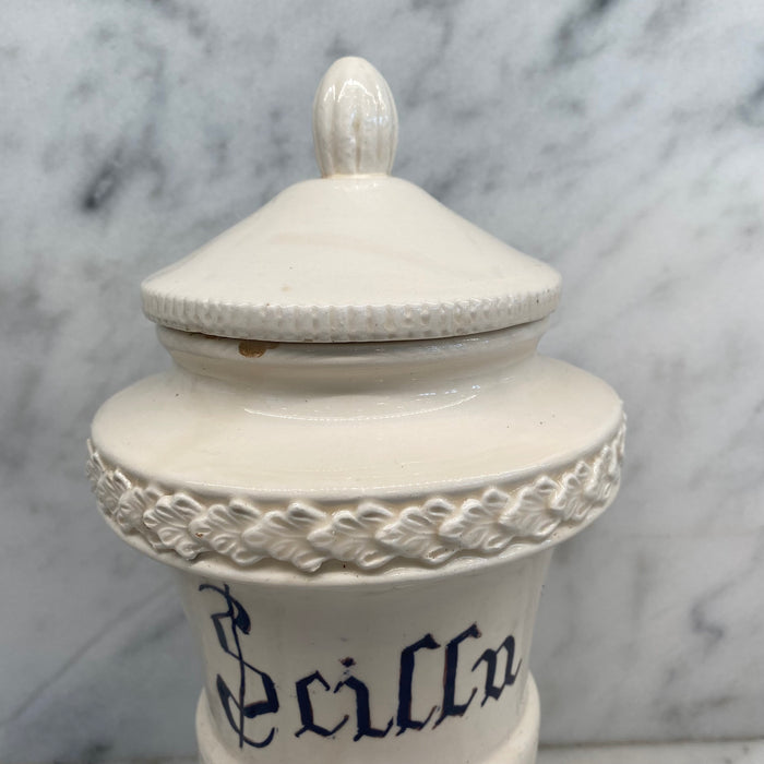 Antique Italian Apothecary Jar Venetian Porcelain Urn Large "Scilla"
