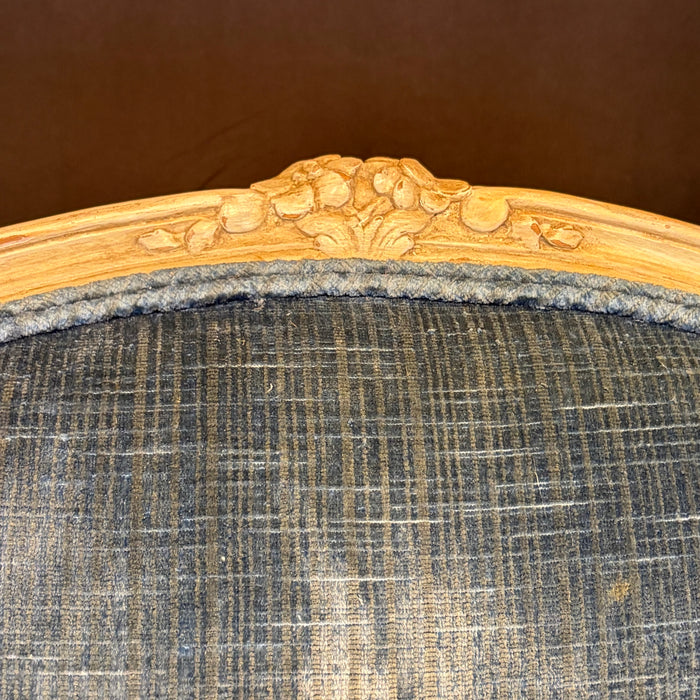 Pair of 19th Century French Louis XV King and Queen Armchairs or Fauteuils